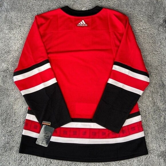 Adidas Carolina Hurricanes NHL Authentic Climalite Hockey Jersey Size 46 Men Red - Picture 2 of 7